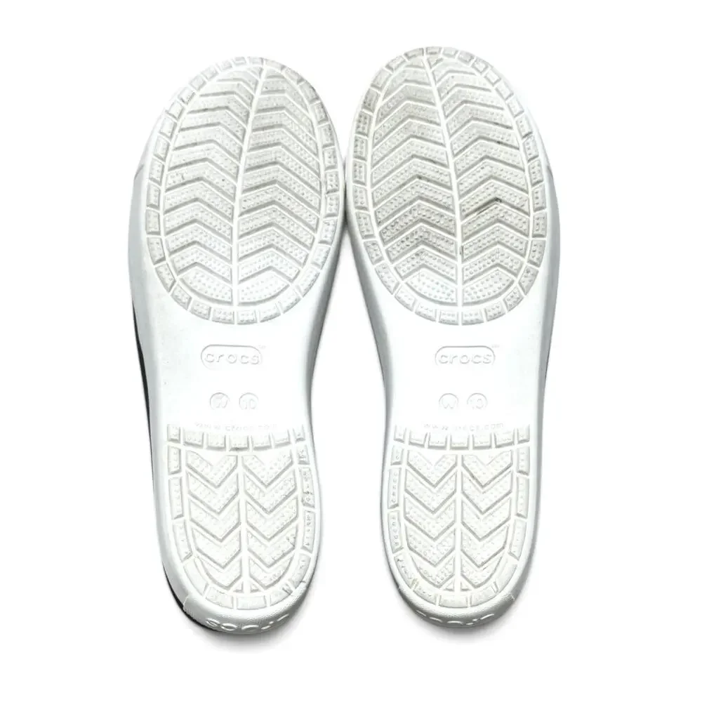 Crocs Women's CitiLane Dual Comfort Slip-On Shoes Flats Size 10 Black White